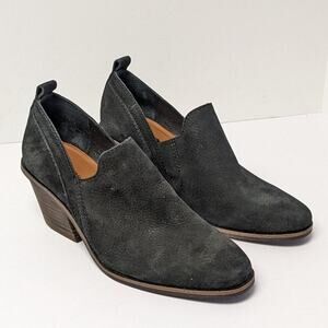 Lucky Brand Vennia Booties, Black Leather, Women's 7